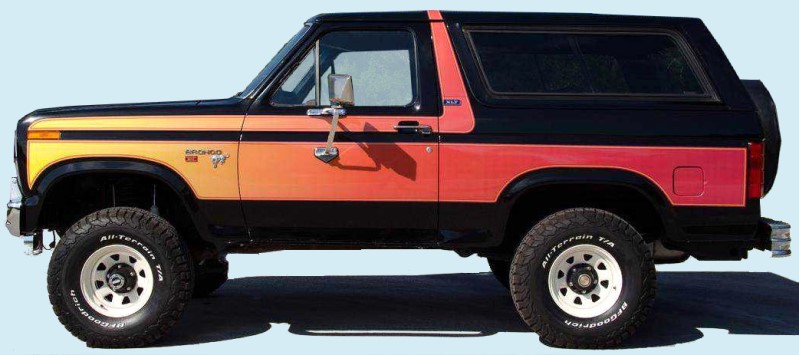 1981 Bronco/Ranger/XLT Free Wheeling Truck Chromatic Stripe