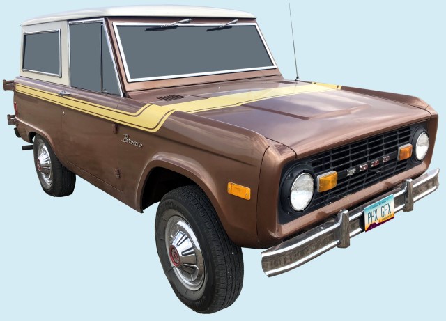 1976-77 Ford Bronco Special Décor Group Cowl and Upper Stripe