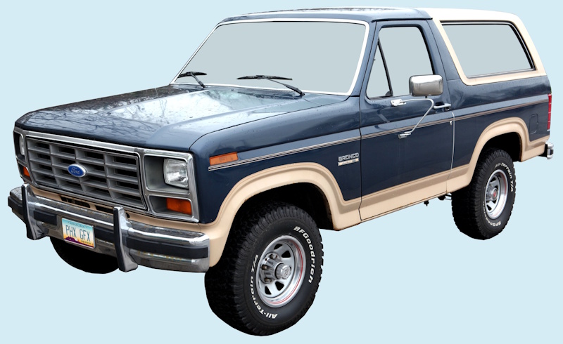 1985-86 Ford Bronco Eddie Bauer (Full Size) 3-Band Over Wheel Well Stripe Kit