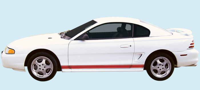 1987-04 Mustang GT-Style Lower Side Stripe Kit