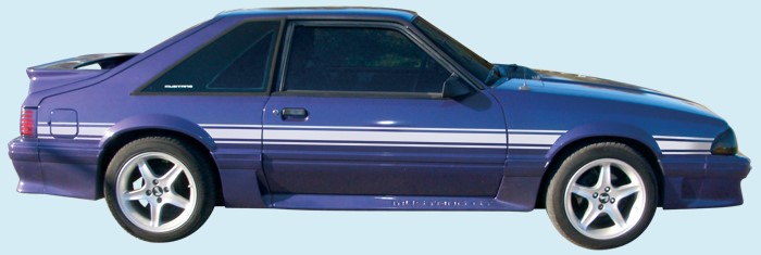 1979-93 Mustang SAAC MK MKII (1987-93) Body Side Stripes