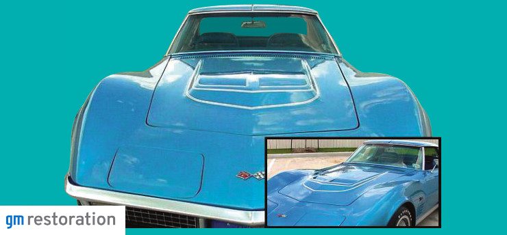 1970-72 Chevrolet Corvette Big Block/LT-1 Hood Vinyl Stripes
