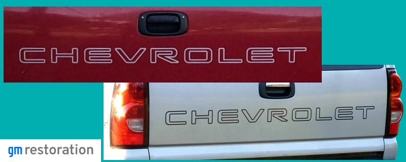 1988-2000 Chevrolet/Chevy Fleetside Truck Tailgate Name