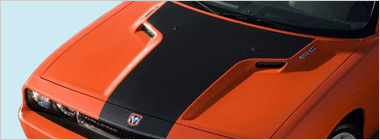 2008-2010 Challenger Solid Hood & Header Panel Stripe Kit (Solid 1-pc)