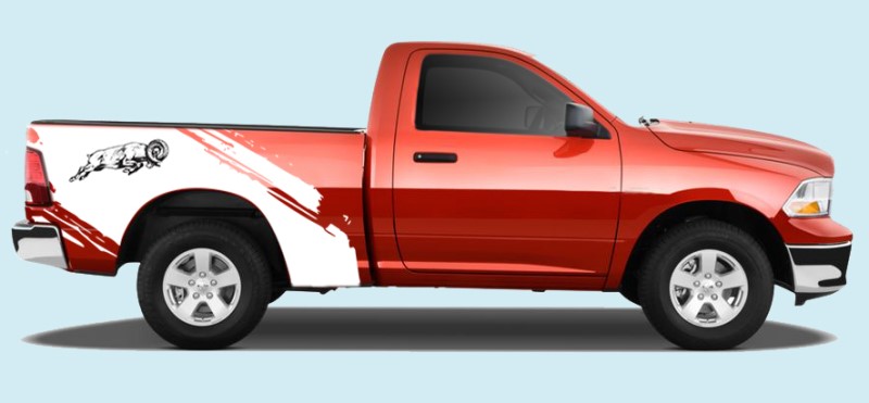 Phoenix Graphix 2009-20 Dodge Ram 1500 Custom Ram Truck Decal Kit