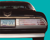 1976-78 Formula (Two-Tone Vehicle) Rear Spoiler Name and Tailfin Bird Decals